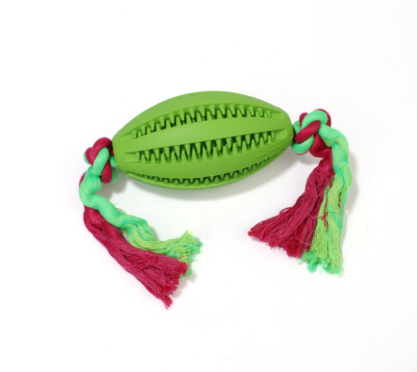 Interactive rubber molar toy for pets with rope