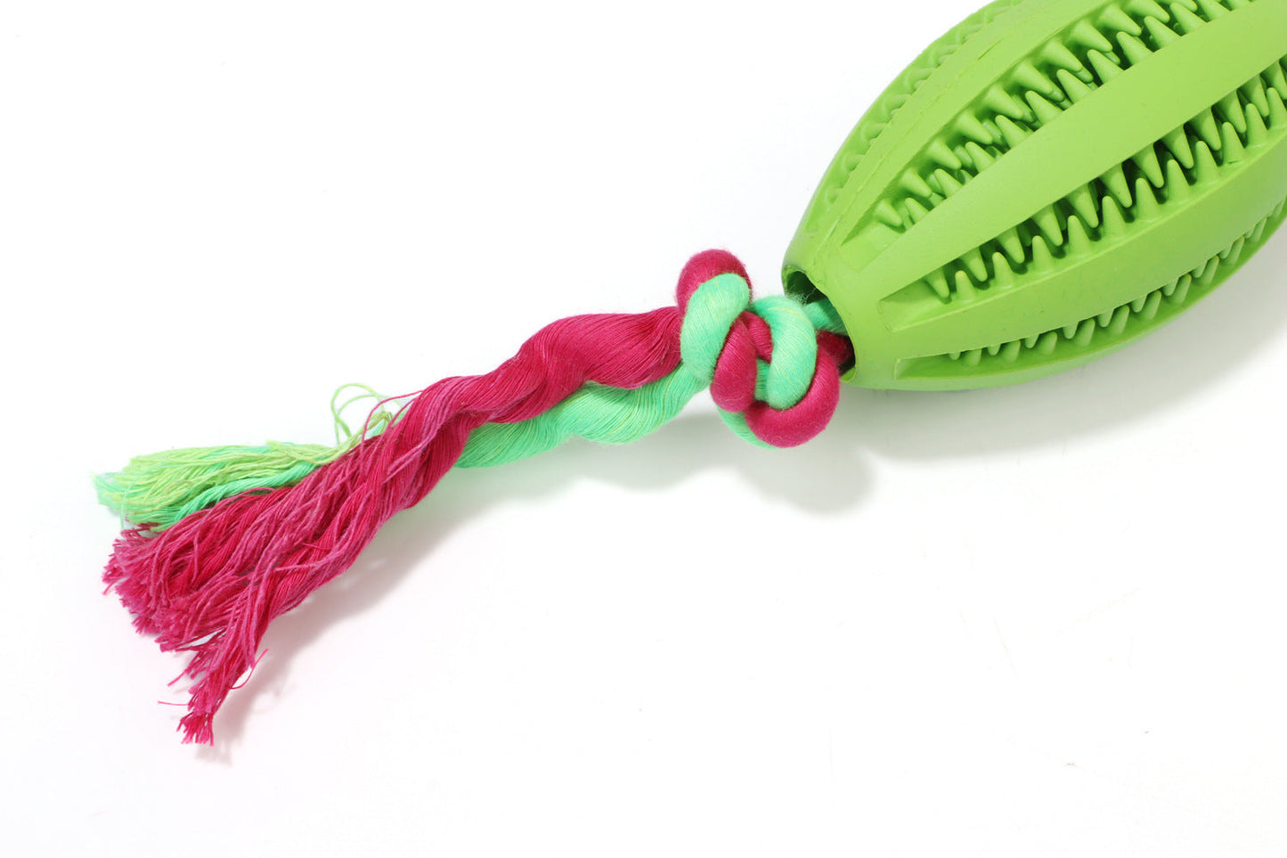 Interactive rubber molar toy for pets with rope