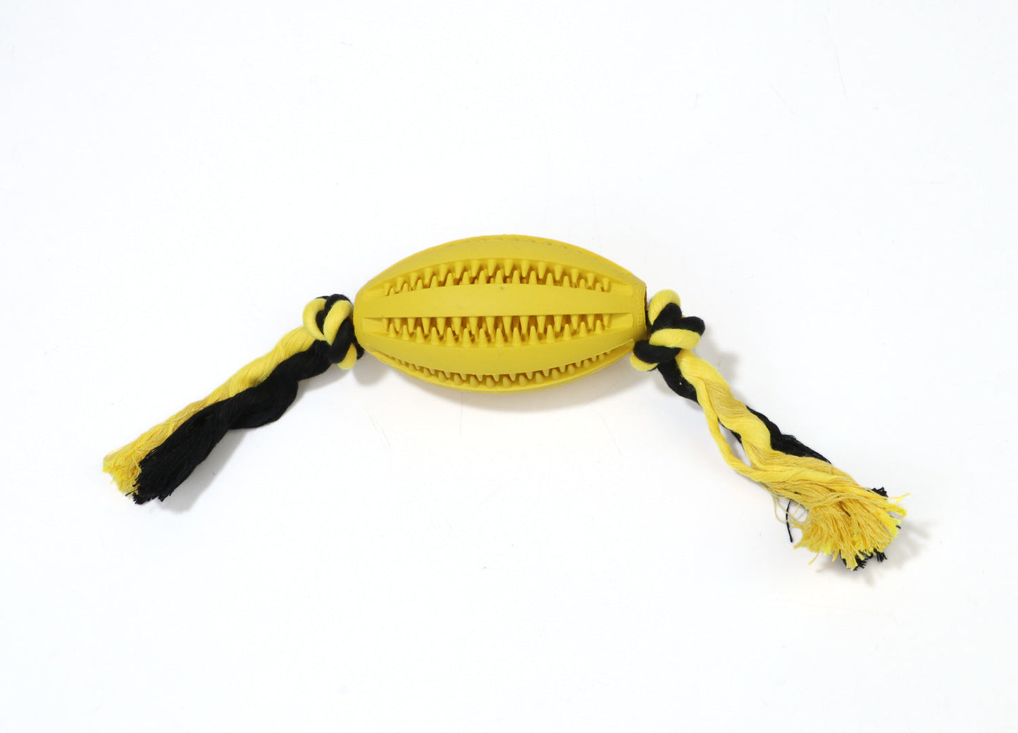 Interactive rubber molar toy for pets with rope