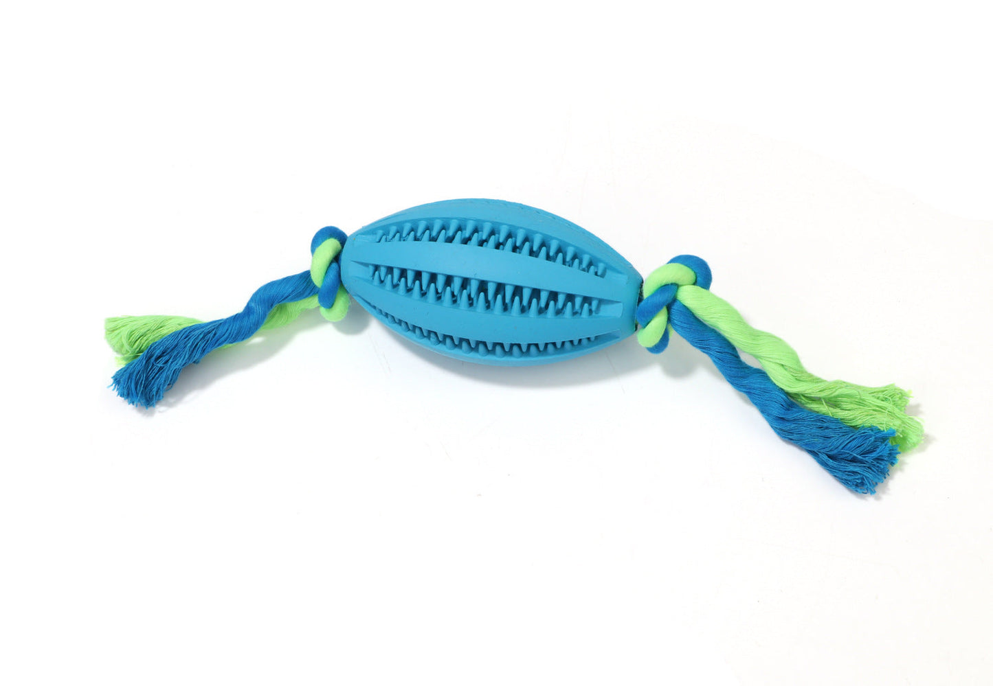 Interactive rubber molar toy for pets with rope