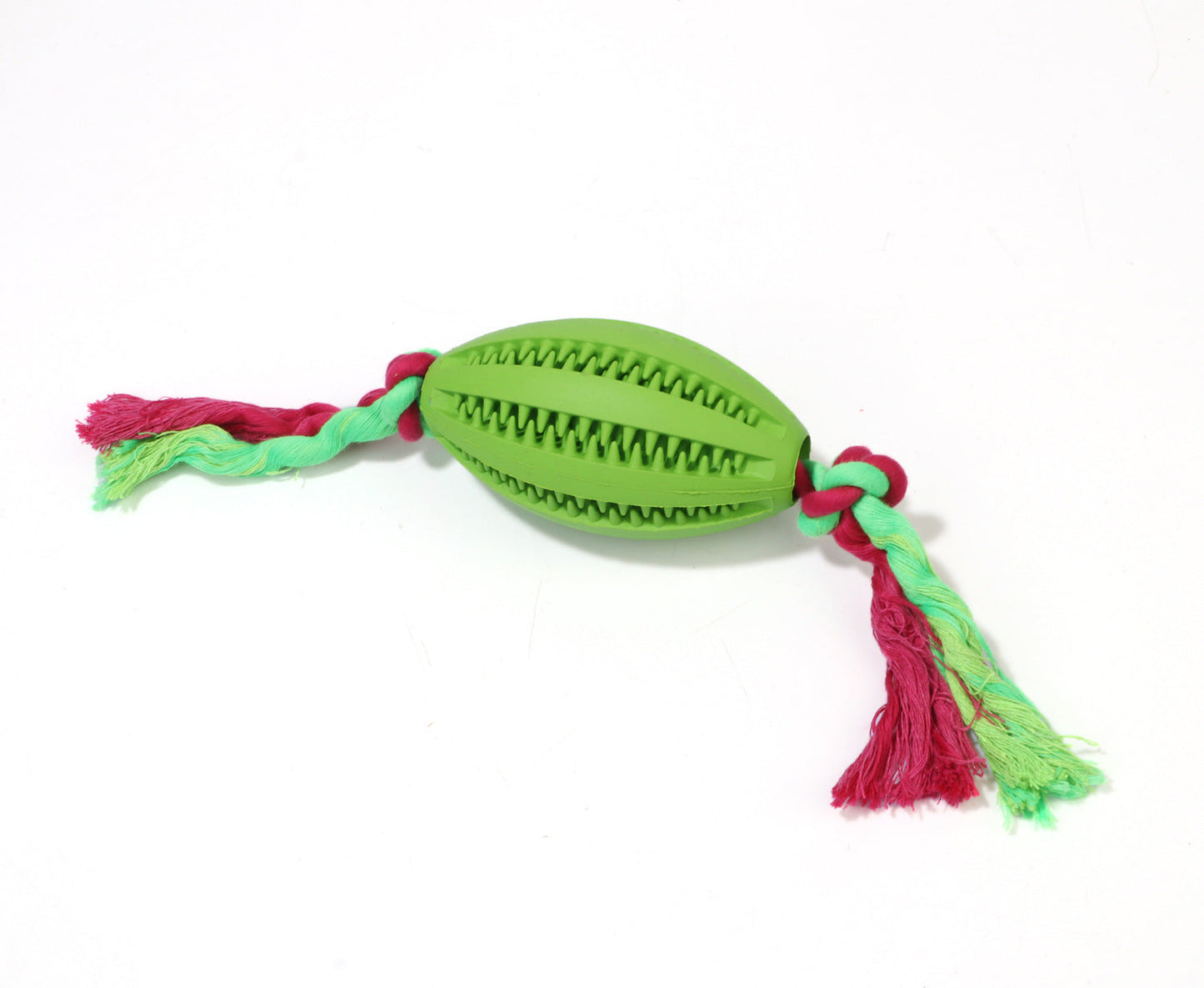 Interactive rubber molar toy for pets with rope